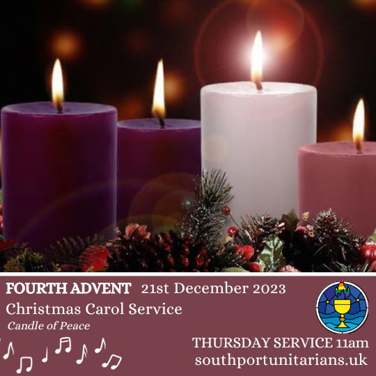 TheUnitariansMD's tweet photo. The 4 candles of Advent represent the 4 Sundays of Advent, and they respectively symbolise hope, peace, joy, and love. 🕯️🕯️🕯️🕯️

Join @sportunitarians in the lead up to Christmas. Click here for more info: https://t.co/LIBwcmBPWW

#Unitarian #adventcandles #whatsonsouthport https://t.co/38y7lIJFwJ