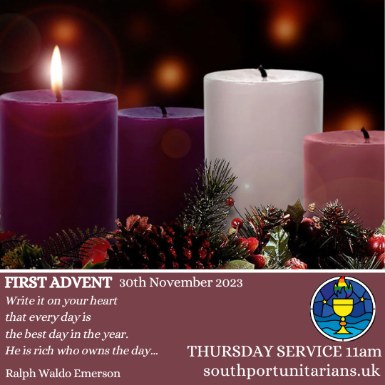 The 4 candles of Advent represent the 4 Sundays of Advent, and they respectively symbolise hope, peace, joy, and love. 🕯️🕯️🕯️🕯️ Join @sportunitarians in the lead up to Christmas. Click here for more info: southportunitarians.uk #Unitarian #adventcandles #whatsonsouthport