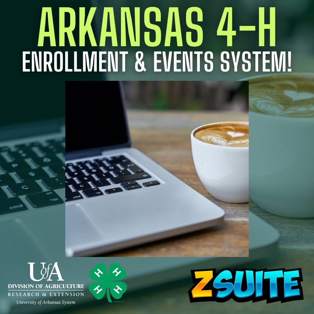 Arkansas4H's tweet photo. Steps to getting enrolled in the #AR4H Enrollment &amp; Events System:
1️⃣ get your computer or tablet 💻📱
2️⃣ get your favorite fun beverage like a coffee or juice ☕️🧃
3️⃣ head to the #LinkInOurBio to find our @zsofttechnologies site 🔗
4️⃣ input your info &amp; you’re all signed up! ���️💬 https://t.co/N2vgv1o157
