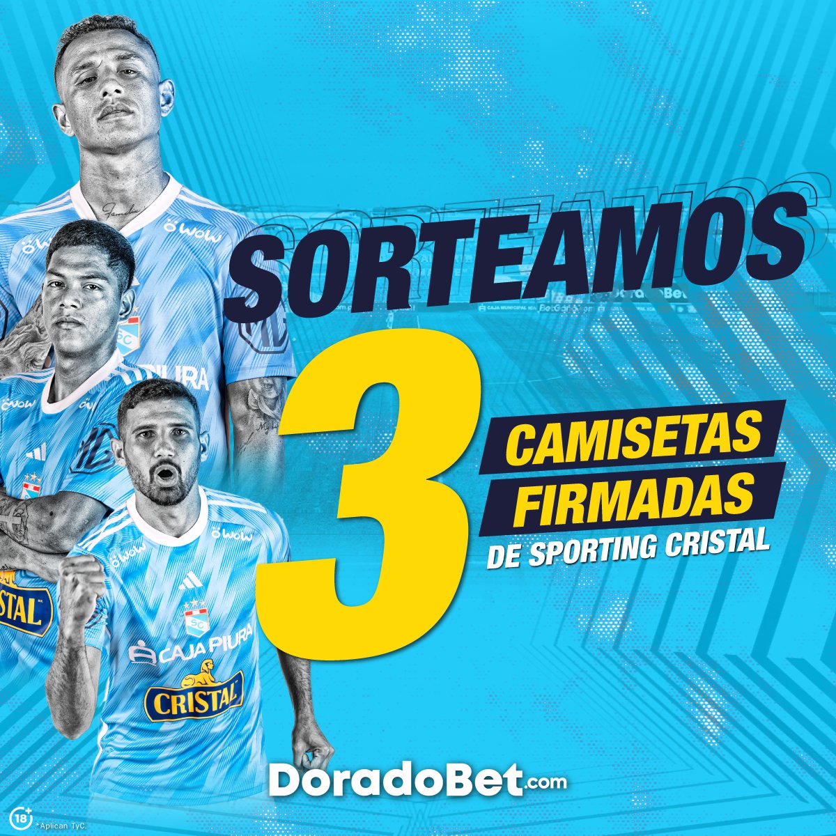 Doradobet (@doradobet) on Twitter photo ¡𝗦𝗢𝗥𝗧𝗘𝗢!💙
1. Síguenos
2. Haz RT
3. Responde con el nombre del mejor jugador de <a href="/ClubSCristal/">Club Sporting Cristal</a> en la temporada 2023.
¡Serán 3 ganadores!🎊
🔒Cierre del sorteo: viernes 17-11 - 12.00 pm.
*Aplican TyC ¡𝗦𝗢𝗥𝗧𝗘𝗢!💙
1. Síguenos
2. Haz RT
3. Responde con el nombre del mejor jugador de <a href="/ClubSCristal/">Club Sporting Cristal</a> en la temporada 2023.
¡Serán 3 ganadores!🎊
🔒Cierre del sorteo: viernes 17-11 - 12.00 pm.
*Aplican TyC