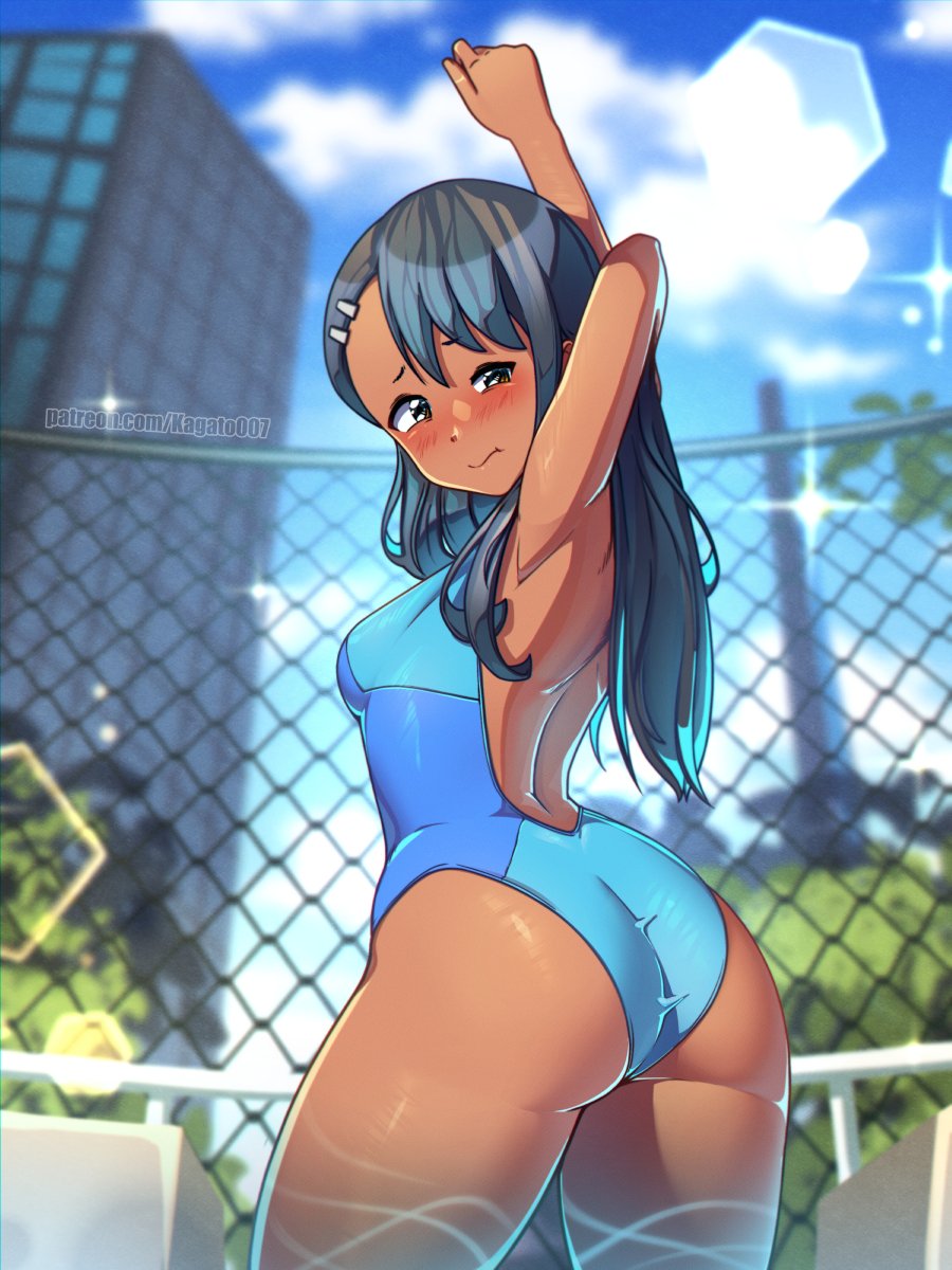 What are you looking at, Senpai? - Nagatoro's just stretching