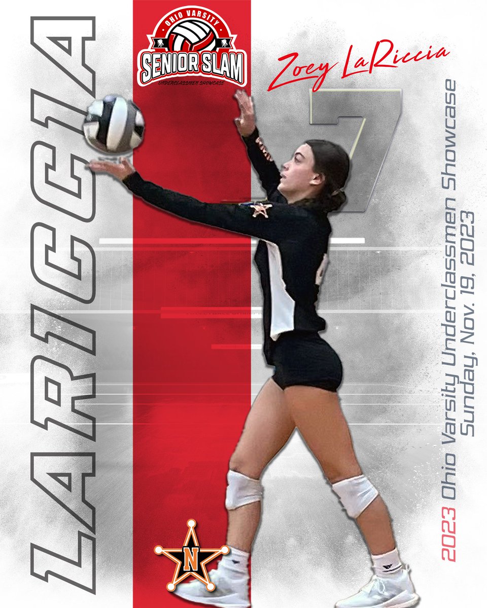 North's Zoey LaRiccia will play in the 2023 Ohio Varsity Underclassmen Showcase at North High School on Nov. 19.

#OVSlam 

<a href="/ENVolleyball/">Eastlake North Volleyball</a>