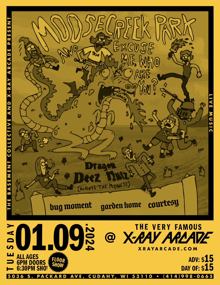 jj 🫡 (@numberonejrio) on Twitter photo absolute ripper at xray on jan 9th!
<a href="/moosecreekpark/">MooseCreekPark</a>
<a href="/EMWAY608/">Excuse Me, Who Are You? 🩸</a>
<a href="/BugMoment/">BUG MOMENT LP1 OUT NOW</a>
<a href="/gardenhomeWI/">garden home 🔳💐</a>
<a href="/Courtussy/">Courtesy</a>
on sale now at: etix.com/ticket/p/31351…
can i get an RT or what? absolute ripper at xray on jan 9th!
<a href="/moosecreekpark/">MooseCreekPark</a>
<a href="/EMWAY608/">Excuse Me, Who Are You? 🩸</a>
<a href="/BugMoment/">BUG MOMENT LP1 OUT NOW</a>
<a href="/gardenhomeWI/">garden home 🔳💐</a>
<a href="/Courtussy/">Courtesy</a>
on sale now at: etix.com/ticket/p/31351…
can i get an RT or what?