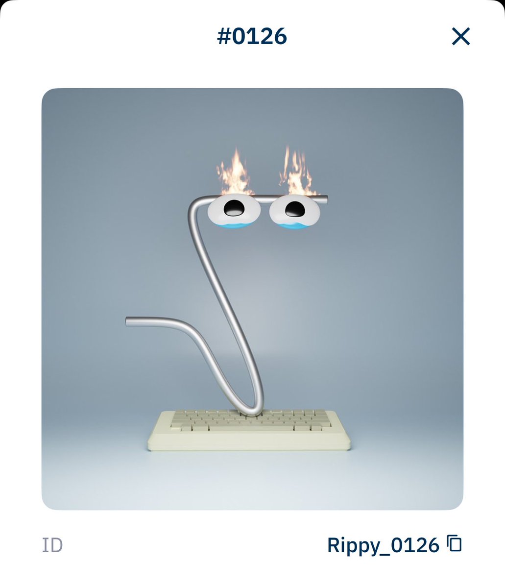 I just bought this Rippy on <a href="/TroveEco/">TROVE</a> 

The combination of keyboard, crying eyes and fire symbolizes the developer ups and downs so well 😂😭🤓