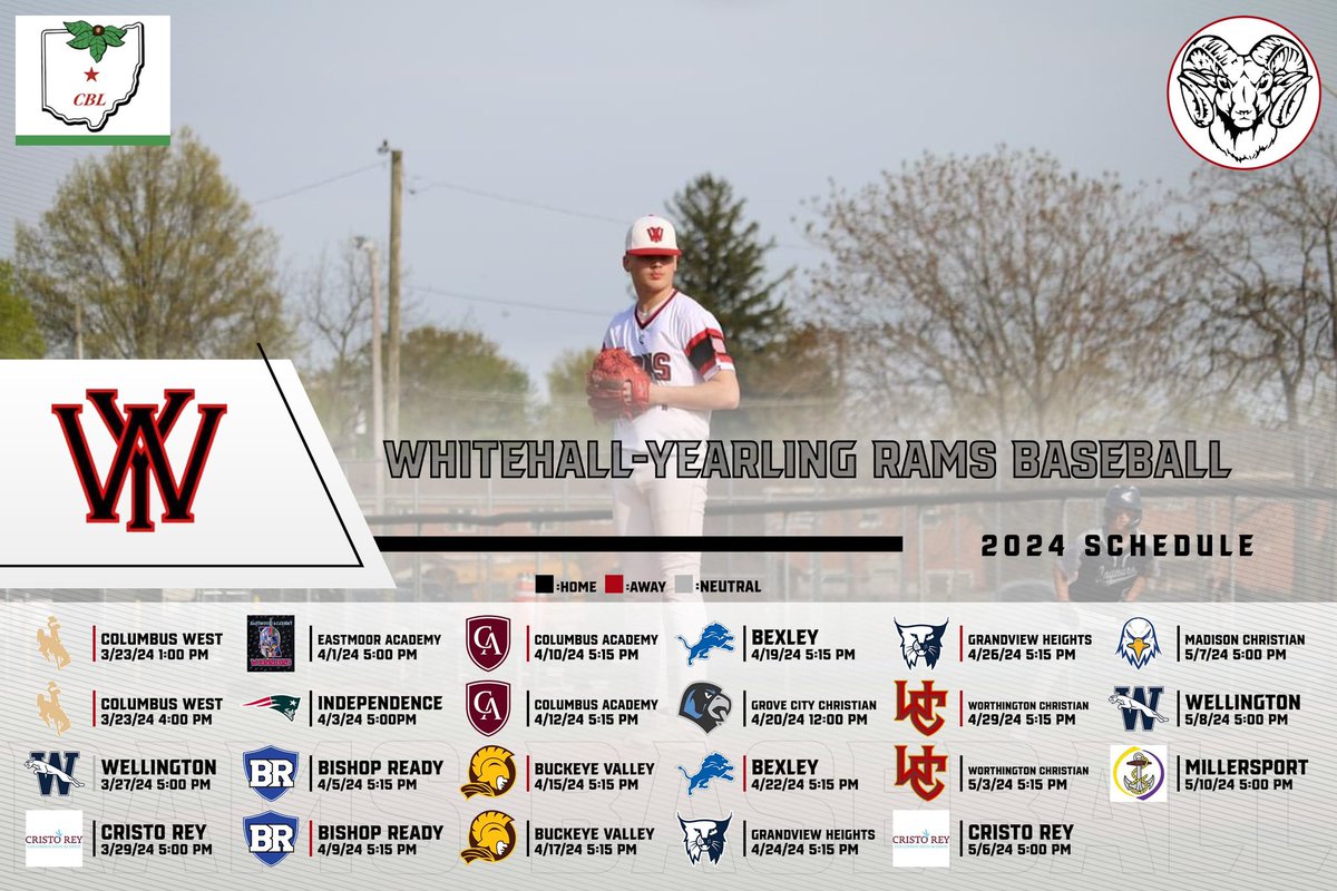 2024 Whitehall Baseball schedule