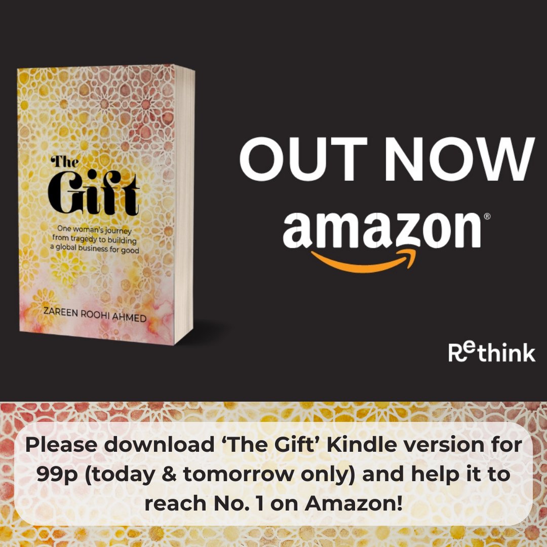 Download the Kindle version of 'The Gift' by Dr. <a href="/zareen_roohi/">Dr Zareen Roohi Ahmed</a> today &amp; tomorrow only for 99p. amazon.co.uk//dp/1781338124
Please download it &amp; help it reach no.1 on Amazon! Thank you all for your support!
#thegiftbooklaunch2023 #giftwellness #periodpoverty
