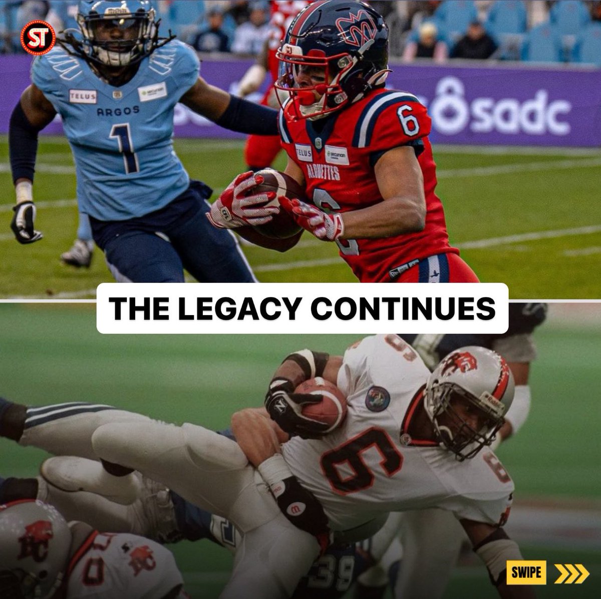 showtim3digital's tweet photo. Like father, like son

@Tysonphilpot is on mission to earn his own hardware, inspired by his father @CoryPhilpott , the 1994 Grey Cup Champion!

📽️: @tsn_official https://t.co/EsMtPKSU2t
