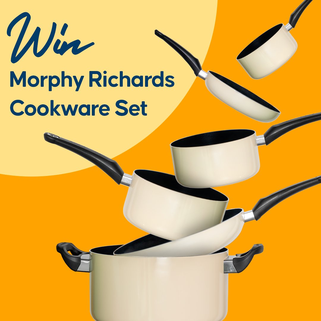 Win a Morphy Richards 20-Piece Non-Stick Cookware Set! 🍳 TO ENTER: 1. Follow us ➕ 2. Tag your besties below! 😊 3. Like this post ❤️ 4. Retweet for a bonus entry! The winner will be announced on Friday 17th November, and selected randomly across Facebook, X and Instagram.