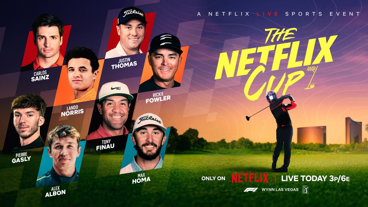 This Just In: Tony Finau will replace Collin Morikawa as Pierre Gasly’s partner in The Netflix Cup, streaming live today at 3pm PT/6pm ET — but Morikawa will still be a part of the live broadcast!