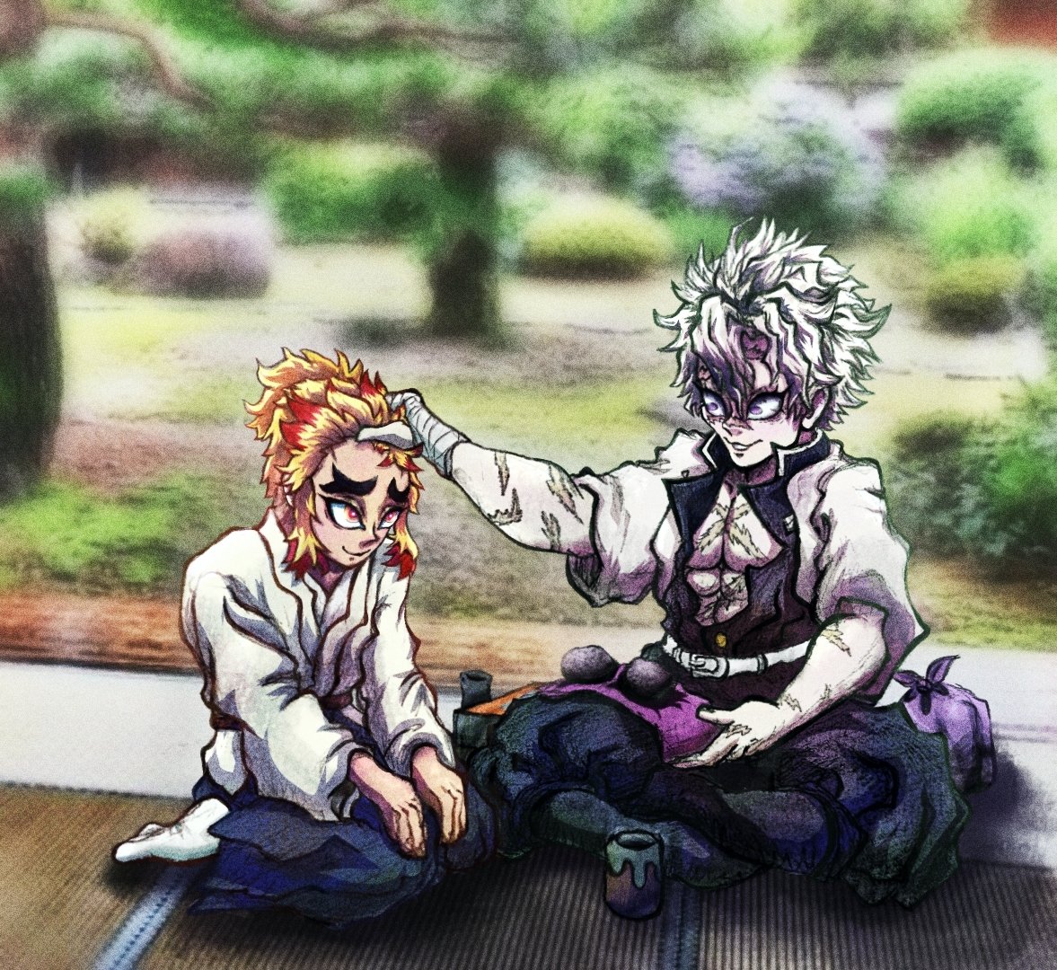 Rose 🇵🇸 on X: Senjuro Rengoku and Sanemi Shinazugawa :] kny  DemonSlayer Rengoku Sanemi t.cojl9tpiWbvn  X