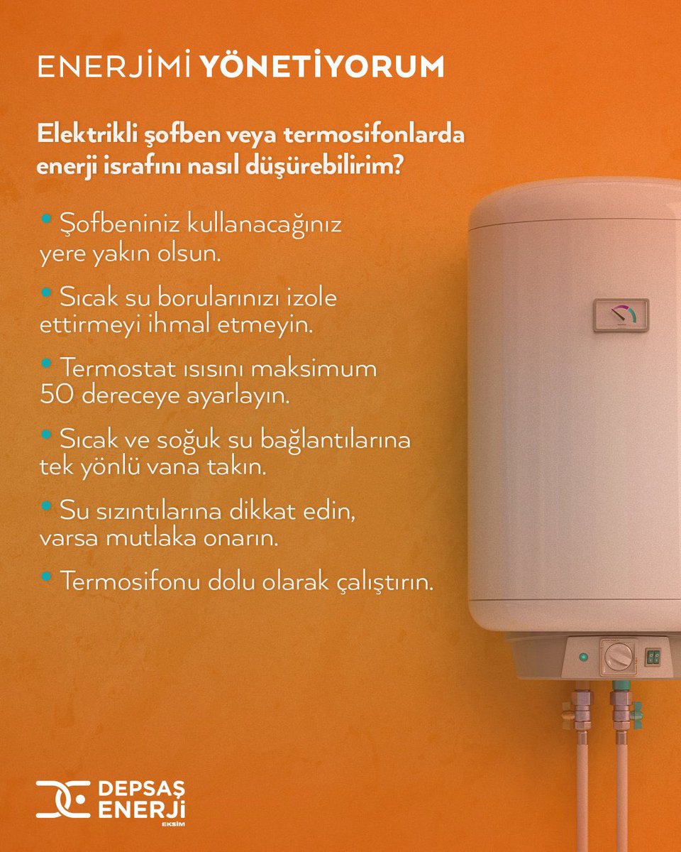 Alacağınız basit birkaç önlem sayesinde düşük enerji tüketimi ile yüksek verim sağlamak ister misiniz?

#DepsaşEnerji #EnerjimiYönetiyorum #Tasarruf #Verim