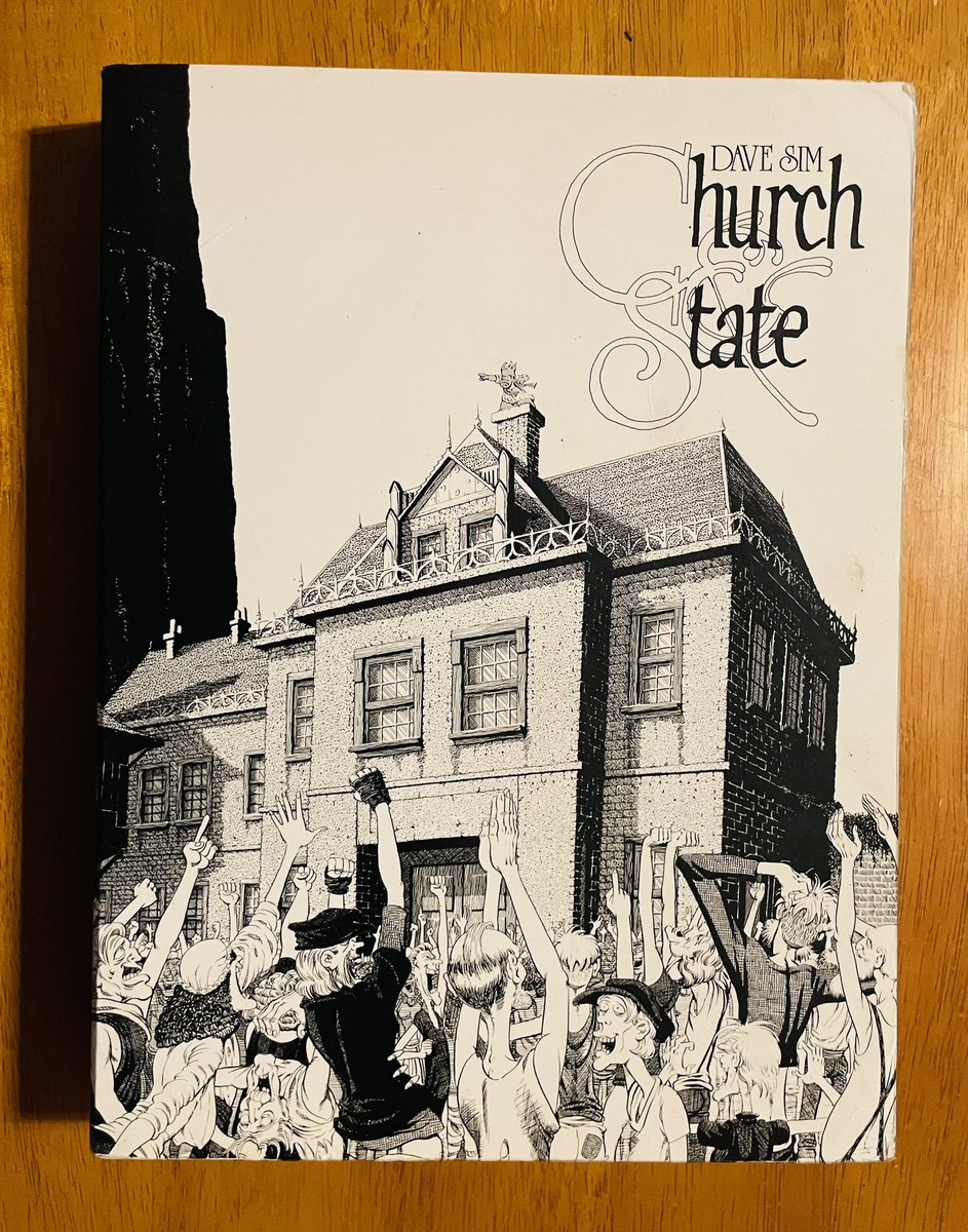 SudduthPhillip's tweet photo. Last summer I decided to finally read #DaveSims #Cerebus straight through. Got the first 2 volumes (Cerebus and High Society) and read them over a couple of weeks. Bought these 3 as a lot and they just showed up. Time to pick back up with the story in Church and State. #Comics https://t.co/xtvNCTiMce