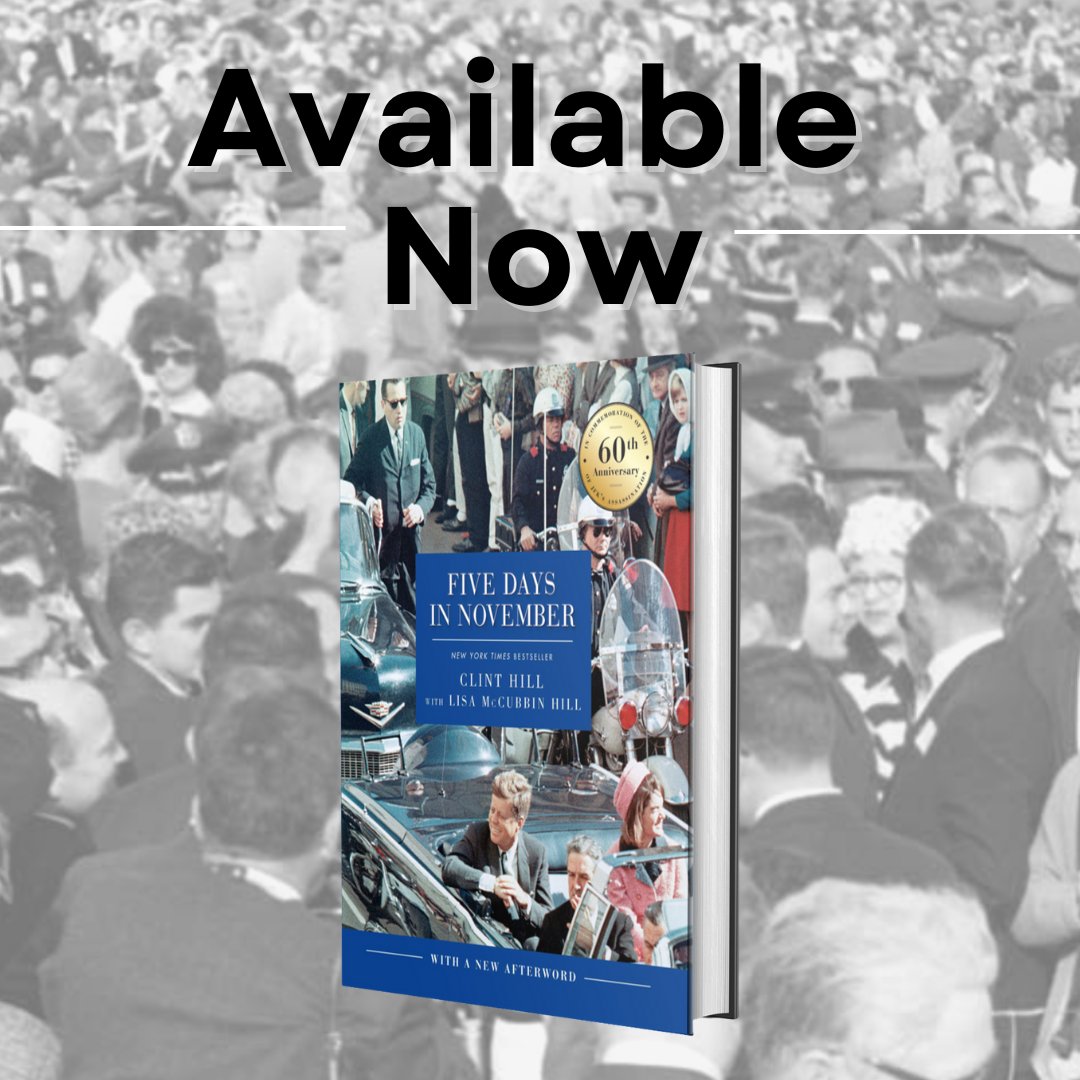 The 60th anniversary collectible hardcover edition of #FiveDaysInNovember is officially out today! This beautiful book makes a timeless gift. Click the link to order now: bit.ly/46HiETD 

#NeverForgetJFK #NYTBestseller #SecretService #JFKfans #JFK #Nov221963…