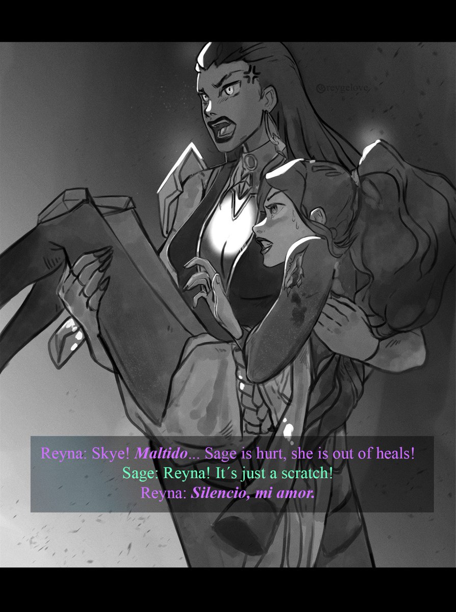 Nikaardart's tweet photo. Healing diaries ✨

Some Reyge doodling. #reyge #VALORANT #reyna #sage #fanart #shortstory https://t.co/8j8xRfBjm5