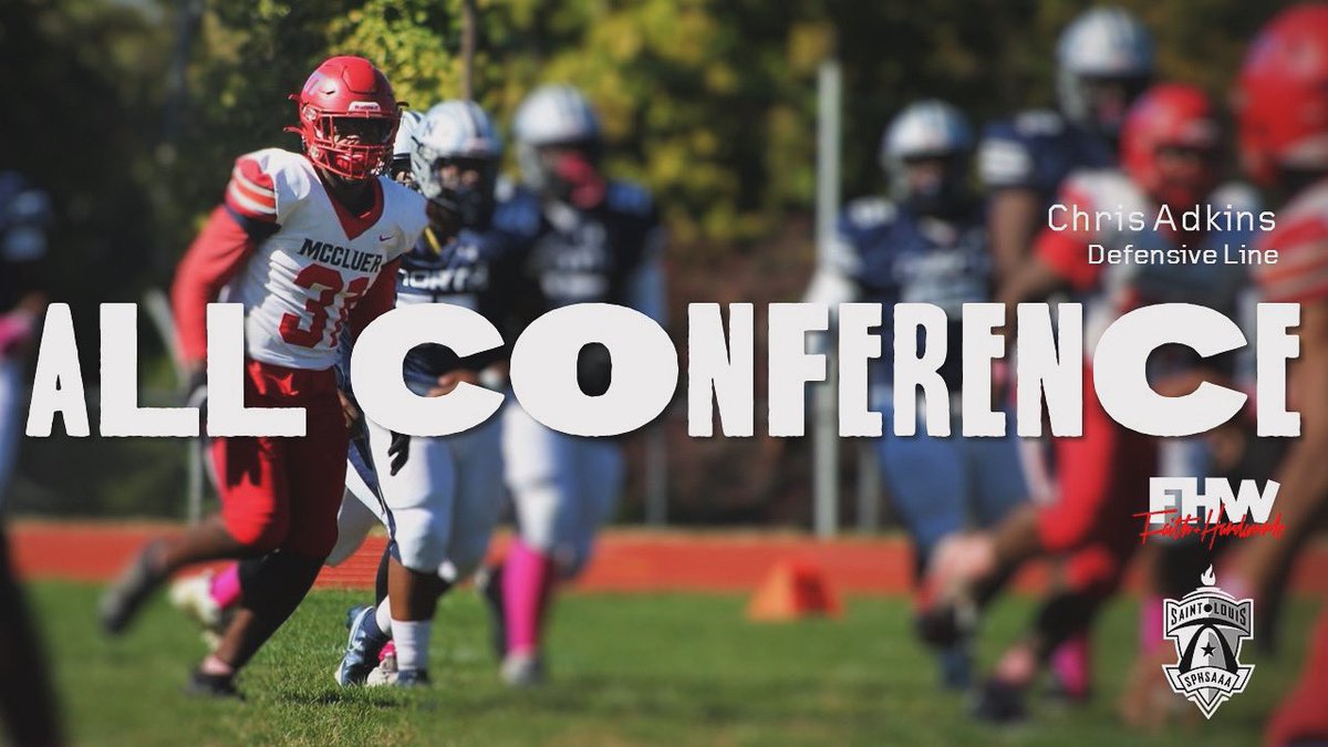 McCluer_FB's tweet photo. Senior DE Chris Adkins was voted 2nd Team #AllConference by the coaches in the Suburban Conference for the 2023 season.

#FHW | #202E https://t.co/oPoacjpXWZ