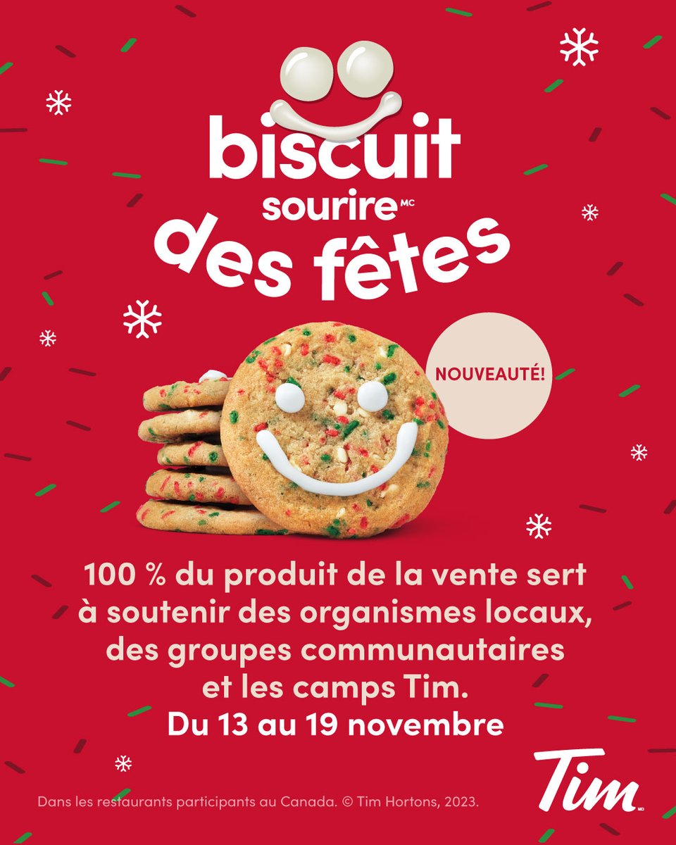 Coupe Québécoise de Valorant (@cqv_officiel) on Twitter photo La semaine du Biscuit sourire des Fêtes est arrivé!
Nous sommes fiers de vivre dans un endroit qui soutient les communautés. 😍
Achetez votre Biscuit sourire des Fêtes chez <a href="/timhortonsqc/">Tim Hortons</a> du 13 au 19 nov.💙 La semaine du Biscuit sourire des Fêtes est arrivé!
Nous sommes fiers de vivre dans un endroit qui soutient les communautés. 😍
Achetez votre Biscuit sourire des Fêtes chez <a href="/timhortonsqc/">Tim Hortons</a> du 13 au 19 nov.💙