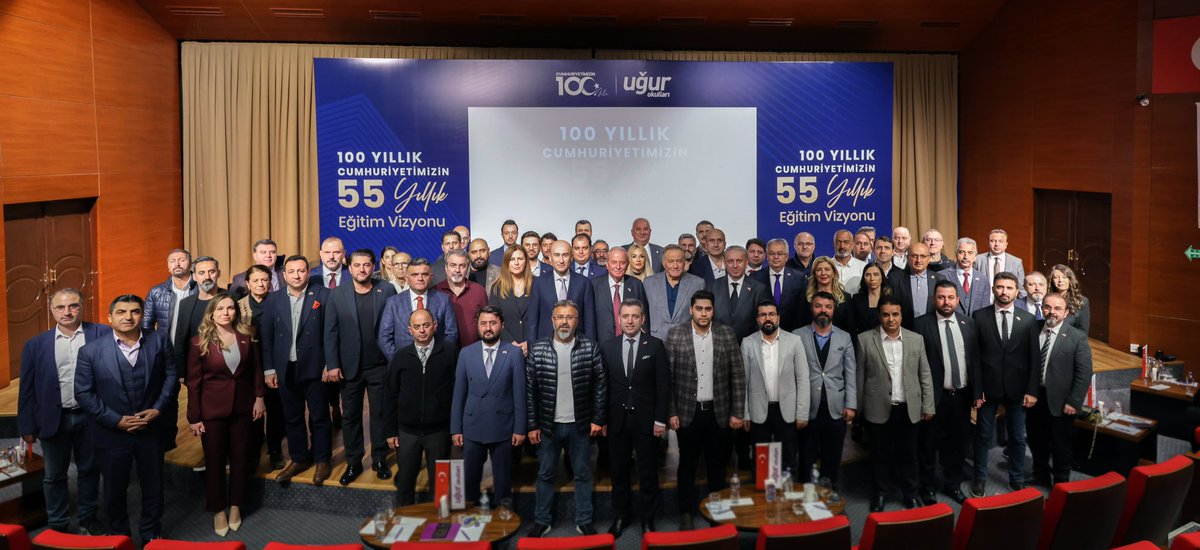UgurOkullari's tweet photo. 100 Yıllık Cumhuriyetimizin 55 Yıllık Eğitim Vizyonu temalı Kurucular Toplantımız Uğur Okullarının Değerli Kurucularının katılımlarıyla gerçekleşti.

Yeni dönemin eğitim planlamalarına dair paylaşımların yapıldığı toplantımız BUEK Başkanımız Sayın Enver Yücel, İcra Kurulu Başkanımız Sayın Hüseyin Yücel, Bahçeşehir Üniversitesi Rektörü Prof. Dr. Sayın Esra Hatipoğlu ve Sodimer Başkanı Prof. Dr. Sayın Levent Eraslan’ın değerli katılımlarıyla sona erdi. 

#UğurdaGelecekEğitimdeVizyon
#UğurluOlmak