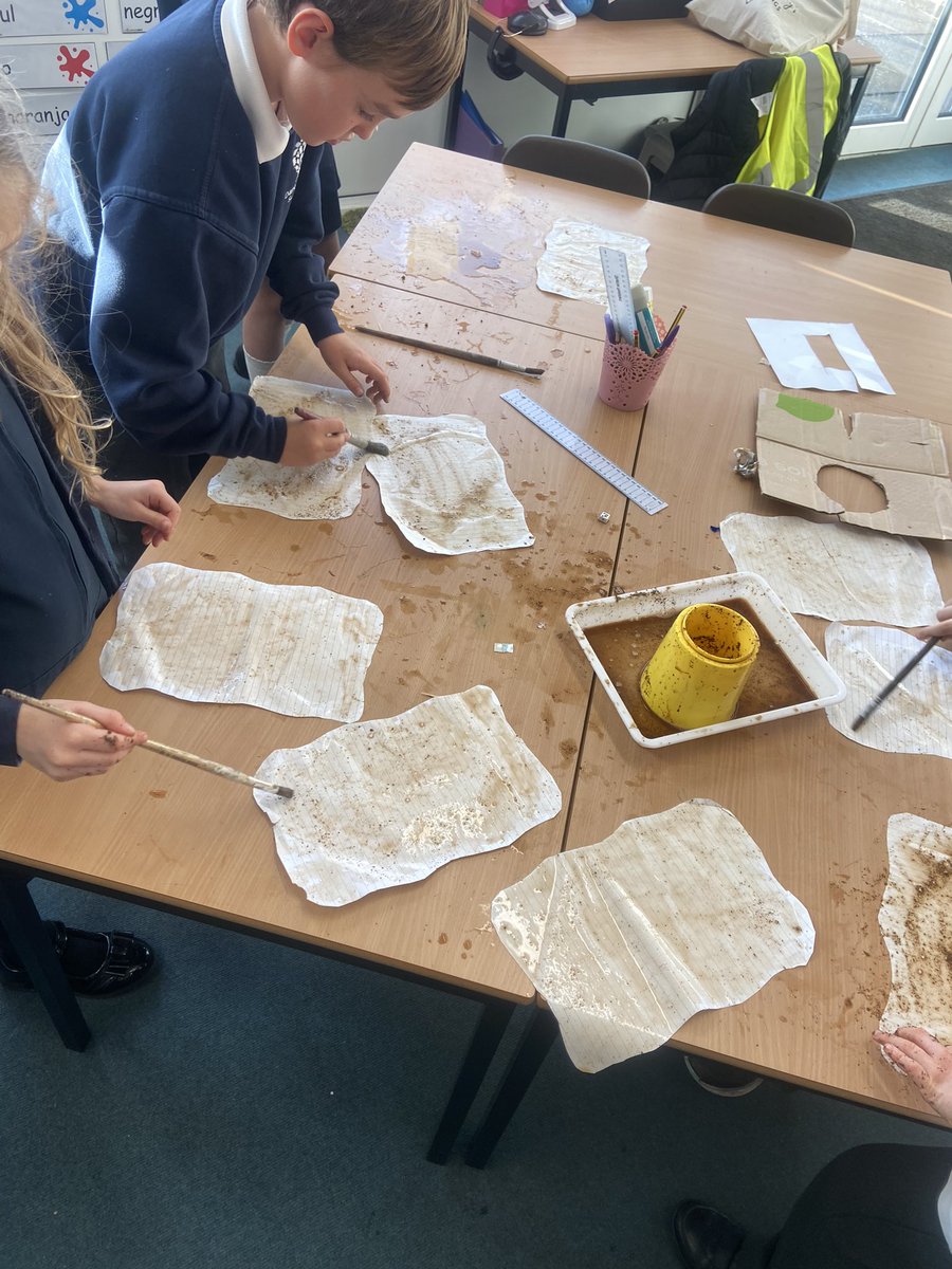 In English, we have been writing letters from Pompeii. We loved tea staining paper to create authentic writing paper from AD79, ready to publish our work later this week!🌋📝☕️

<a href="/DanesfieldSchl/">Danesfield School</a>