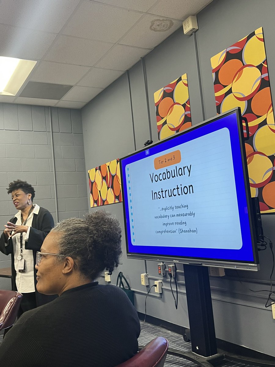 Our wonderful literacy coach <a href="/MrsMJeffers/">Margot Jeffers 📚📝 🗣️🎧</a> presenting Tier 2 and Tier 3 vocabulary instruction to teachers! <a href="/RNECavaliers/">Richland Northeast HS</a> @rne_ib <a href="/mark1_sims/">Mark Sims</a> <a href="/Cavplex/">Cavplex</a>