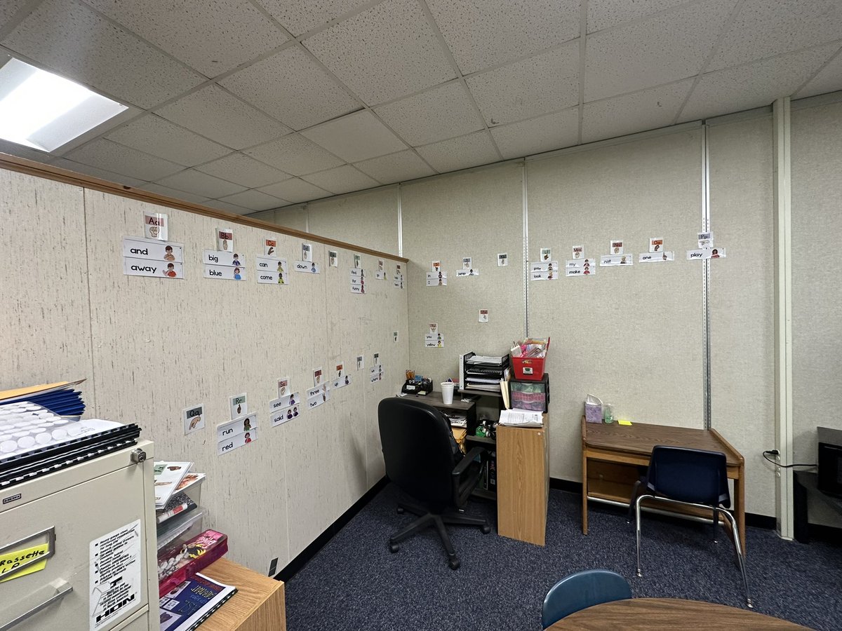 ASL Word Wall up to support students as they are choosing and learning how to fully access their education. So glad to shape lives in so many ways. #DeafEd #ASL #BimodalEd