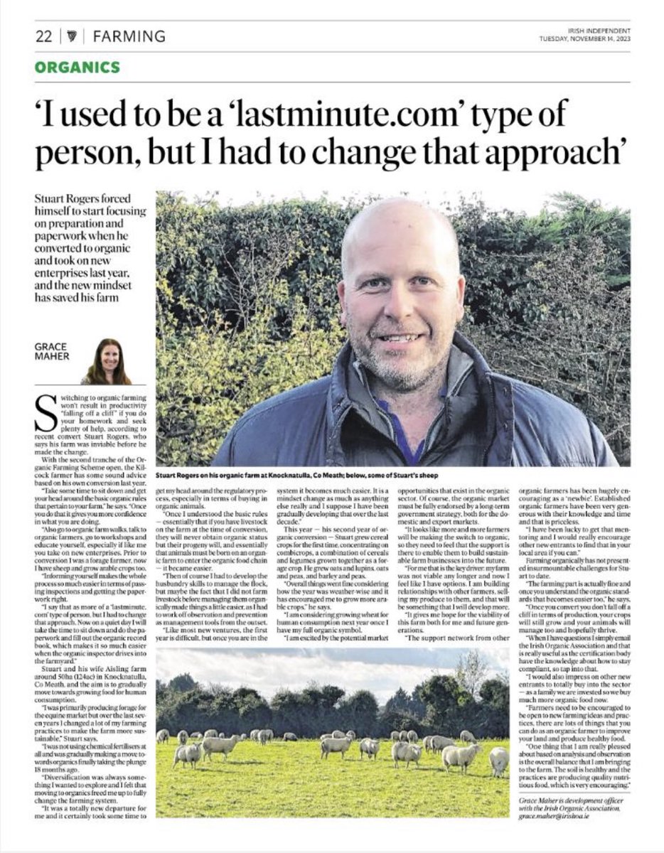 We made the paper … “lastminute..com”
<a href="/IrishOrganicA/">Irish Organic Association</a> <a href="/GraceIOFGA/">Grace Maher</a> <a href="/KnocknatullaF/">Knocknatulla Farms</a>