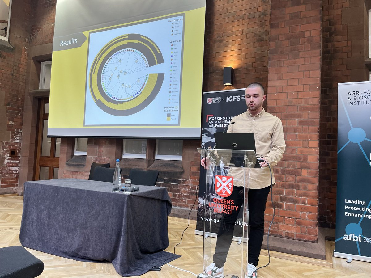 Presenting the first two chapters of my phd project yesterday at <a href="/QUBbioscience/">School of Biological Sciences</a> <a href="/AFBI_NI/">AFBI</a> conference- big thanks to the organisers and my supervisory support team in QUB Applied Genetics and <a href="/AFBI_EMbI/">AFBI EMbI</a>