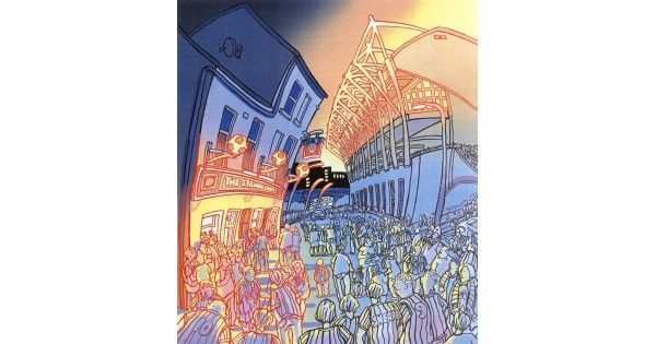 Match Nigh tby John Coatsworth buff.ly/3QqMLYs #TheBerryPub #NewcastleUnited #StJames'Park Signed limited edition prints available with Free UK mainland delivery.