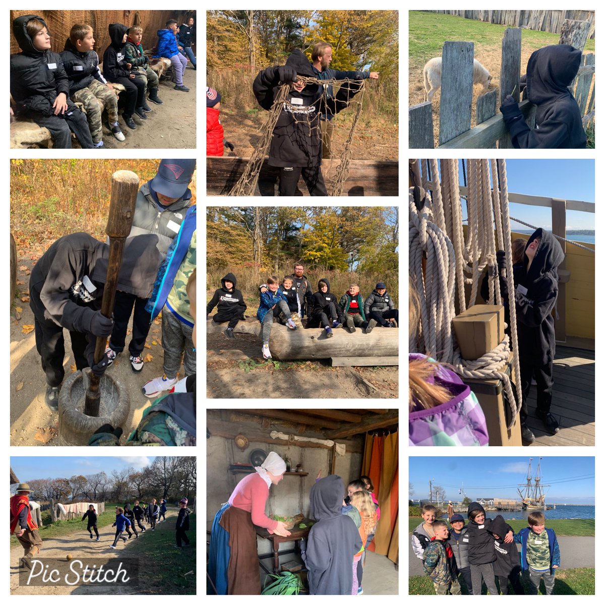 Sun a fun fall day at Plimoth Patuxet🍁☀️ #littleschoolbigheart