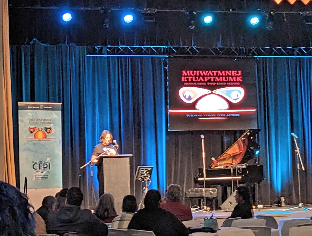 Incredibly honoured to attend the Two-Eyed Seeing conference - Muiwatmnej Etuaptmumk. Feeling so inspired to be in a room of environmental warriors and knowledge holders 💛