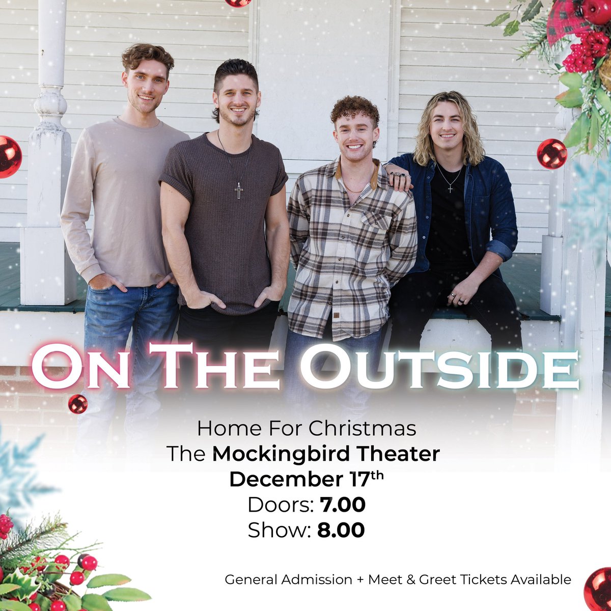 Christmas is almost here and it's time for OTO's annual holiday show! Come Home For Christmas with us at The Mockingbird Theater in Franklin, TN on December 17th. GA and M&G tickets are on sale now! Link in bio.