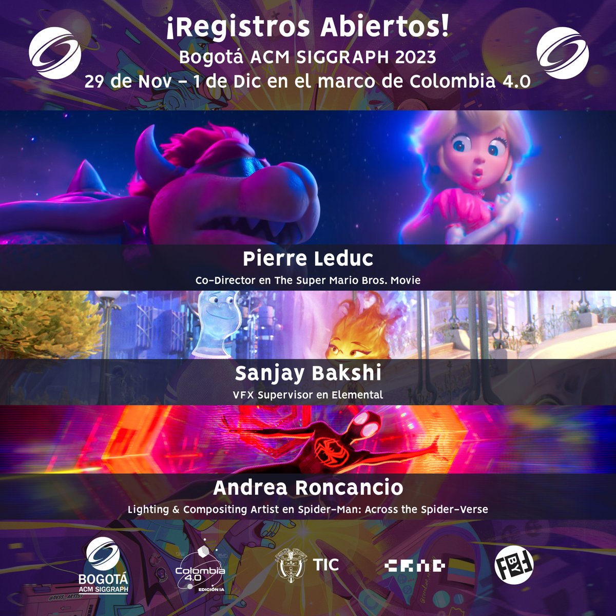 🎉 ¡Bogotá, prepárense para un viaje alucinante! 🚀✨ El lineup de artistas para #BogotaSiggraph2023 está listo para deslumbrar sus sentidos. 🌟 ¡No querrás perderte esta explosión de creatividad!
Regístrate: registro.col40.co
@Col4punto0  <a href="/fbfanimation/">Frame By Frame</a> <a href="/SesionesCRAD/">Sesiones CRAD</a>