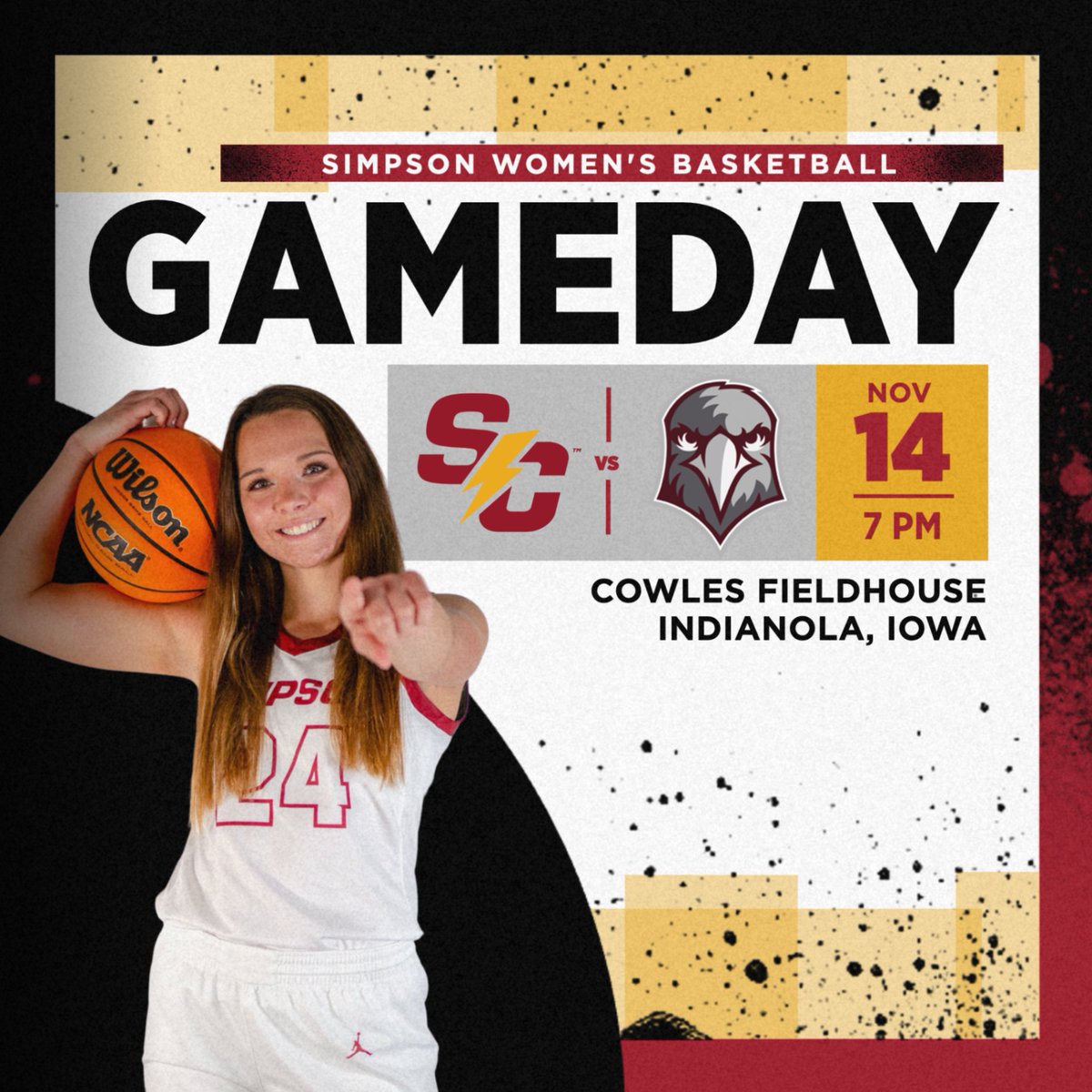 Home sweet home! 

🆚 Faith Baptist Bible
🕖 7 p.m.
📍 Indianola, Iowa
🏟️ Cowles Fieldhouse
📊 tinyurl.com/49jhvwtm
🖥️ tinyurl.com/5n6uff5w

#rollriversWBB #d3hoops