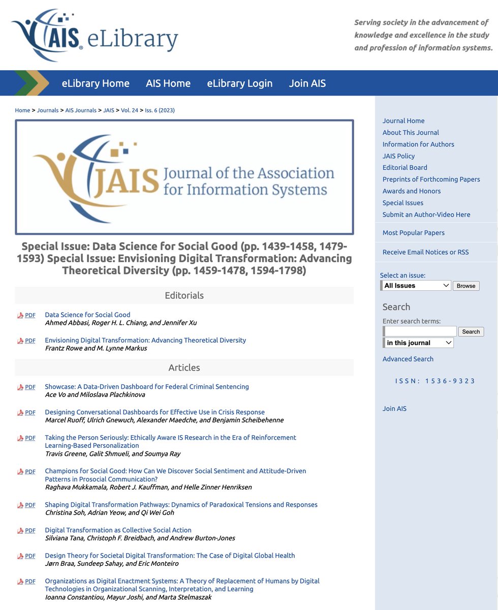 mayur_p_joshi's tweet image. New Paper Alert 🚨

It&apos;s finally in (digital) print! Part of a truly diverse JAIS special issue on &quot;Envisioning Digital Transformation: Advancing Theoretical Diversity!&quot; It was such a pleasure working with #IoannaConstantiou and @martastrosa! aisel.aisnet.org/jais/vol24/iss…