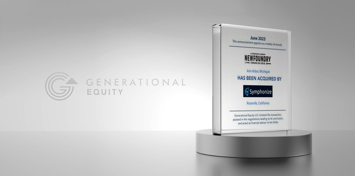 DealForce's tweet photo. DEAL CLOSED 🤝

We’re pleased to share that NewFoundry, a @genequityco client, has been acquired by Symphonize. https://t.co/GigweNr55L

#Business #Software #Development #AnnArbor https://t.co/PqH2DzXx6f