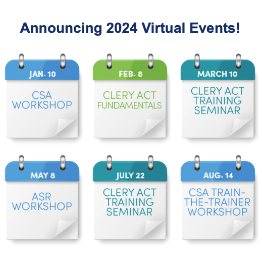 2024 virtual events are now available on our website! Check out our offerings and save your spot: clery.memberclicks.net/index.php?opti…