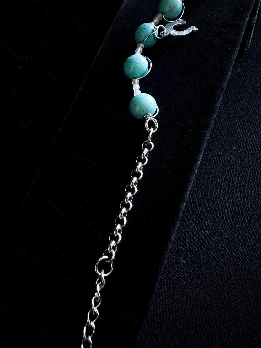 Çelik Turkuaz Taşlı Doğaltaş Bileklik
#doğaltaş #sevgilitaki