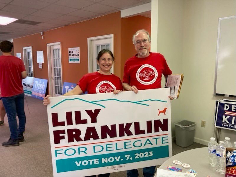 We are tremendously proud to have endorsed & participated in the Lily Franklin campaign. Lily represents everything positive about public service - willing to listen & willing to fight. The future is brighter in HD41 and beyond because of this campaign. #CampusWorkers4Democracy