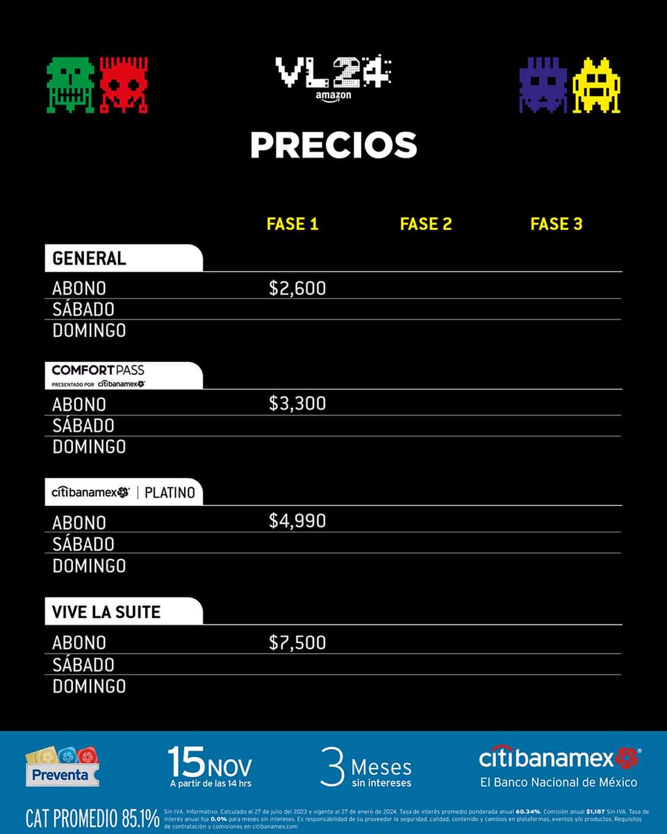 A romper el 🐖! Se anuncian los precios de los boletos para el Vive Latino 2024 en Fase 1! 🔥🔥🔥

#vivelatino #boletos