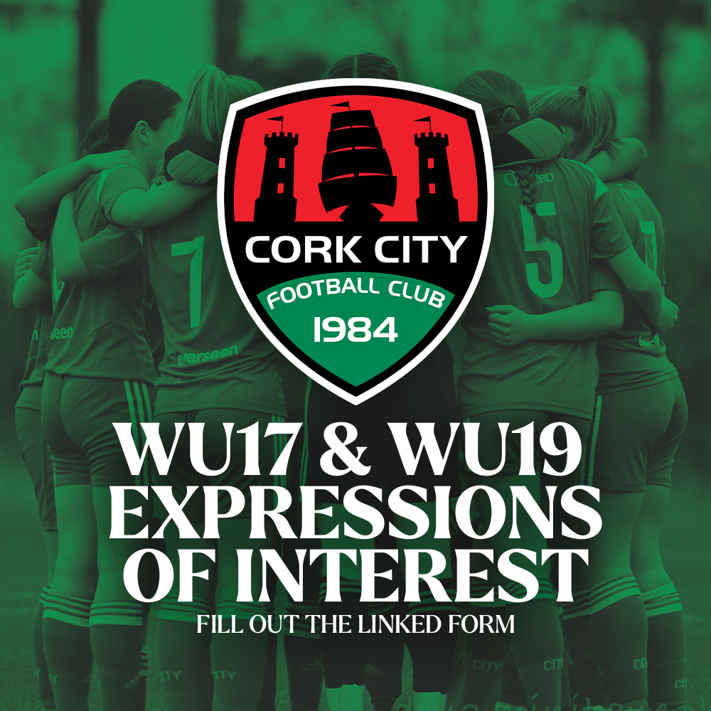 We are inviting expressions of interest for our 2024 WU17 &amp; WU19 League of Ireland squads!

WU17: Players born in 2007, 2008 or 2009.

WU19: Players born after 1st January 2005 and no later than 31st December 2008.

Fill out the linked form👇🏼

forms.office.com/e/7LLL4Y9h4w

#CCFC84
