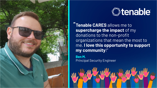 ✅ Company Match Benefit Our Tenable CARES program empowers our teams to really supercharge their charitable giving in whatever ways resonate with them. #TenableCARES #GiveTogether #OneTenable