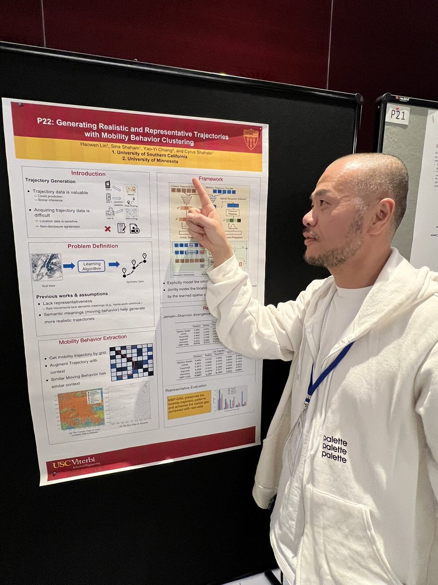 gissong's tweet photo. #SIGSPATIAL another interesting work on generating realistic and representative trajectories with mobility behavior clustering (semantics/motivations of travels) by @yaoyichiang UMN and USC team https://t.co/B9RWFV3gAG