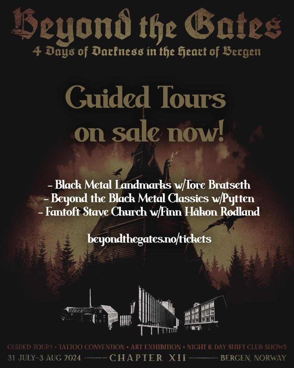 Beyond The Gates 2024 Guided Tour and Experiences On Sale Now The revamped versions of the highly successful guided tours with Pytten, Tore Bratseth and Finn Håkon Rødland. Hear the stories! Tickets Are Available Here: ticketmaster.no/artist/beyond-… #beyondthegates2024