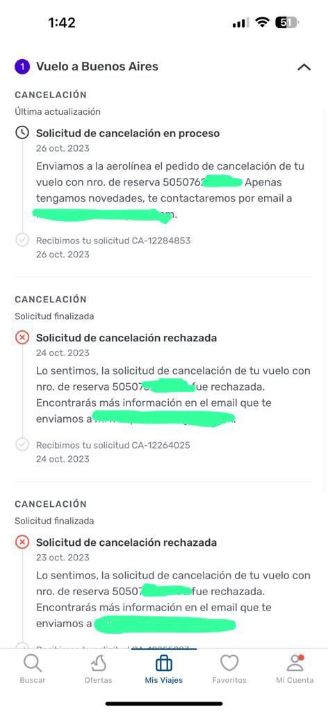 Señores <a href="/DespegarCo/">Despegar ft Shakira 🇨🇴</a> es la tercera vez que solicito la cancelación de mi reserva y no me dan solución. Por fuerza mayor no podemos viajar. Compramos las mejores condiciones sin penalización y no quieren devolver el dinero. Ayuda <a href="/sicsuper/">Superintendencia de Industria y Comercio 🇨🇴</a>