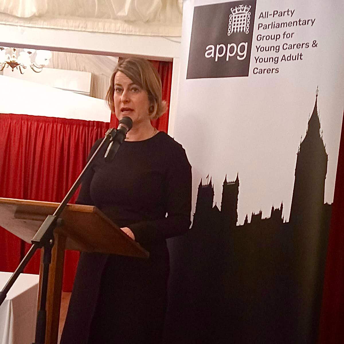 Helen Hayes MP, Shadow Minister for Children and Early Years, highlighted the importance of Carers Trust's research at the launch of APPG Inquiry on Young Carers and Young Adult Carers, and the urgent need for more support for young carers Inquiry report: carers.org/APPGinquiry