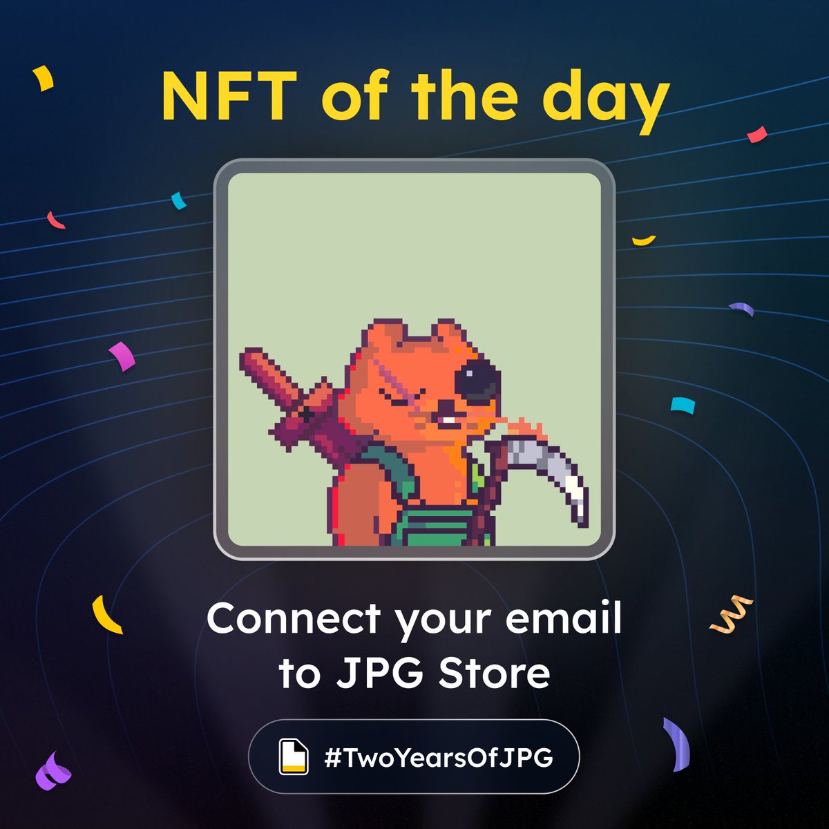 Giveaway Day 15 #TwoYearsOfJPG 🎁

Today we have a <a href="/GGMC_nft/">Gophers Mining Club</a> up for grabs (~900 ADA)! 👀

Like + RT ✅

To Enter 👇

1️⃣ Make a purchase or accept an offer between 14th Nov 8pm UTC and 15th Nov 4pm UTC 
2️⃣ Have your email connected to your JPG profile!