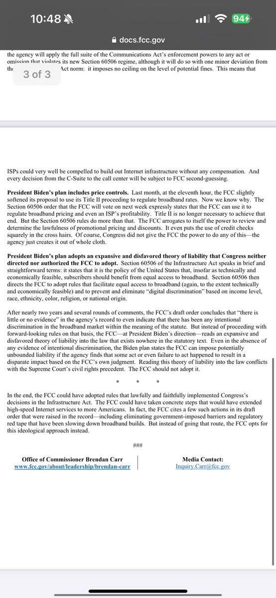 HIGHEST IMPORTANCE ‼️ 

Tomorrow The Government Will Vote For The Biden Administration To Take TOTAL CONTROL Of The Internet 🚨

President Biden's Plan to Give the Administrative State Effective Control of all Internet Services and Infrastructure in the U.S.

FCC Commissioner,