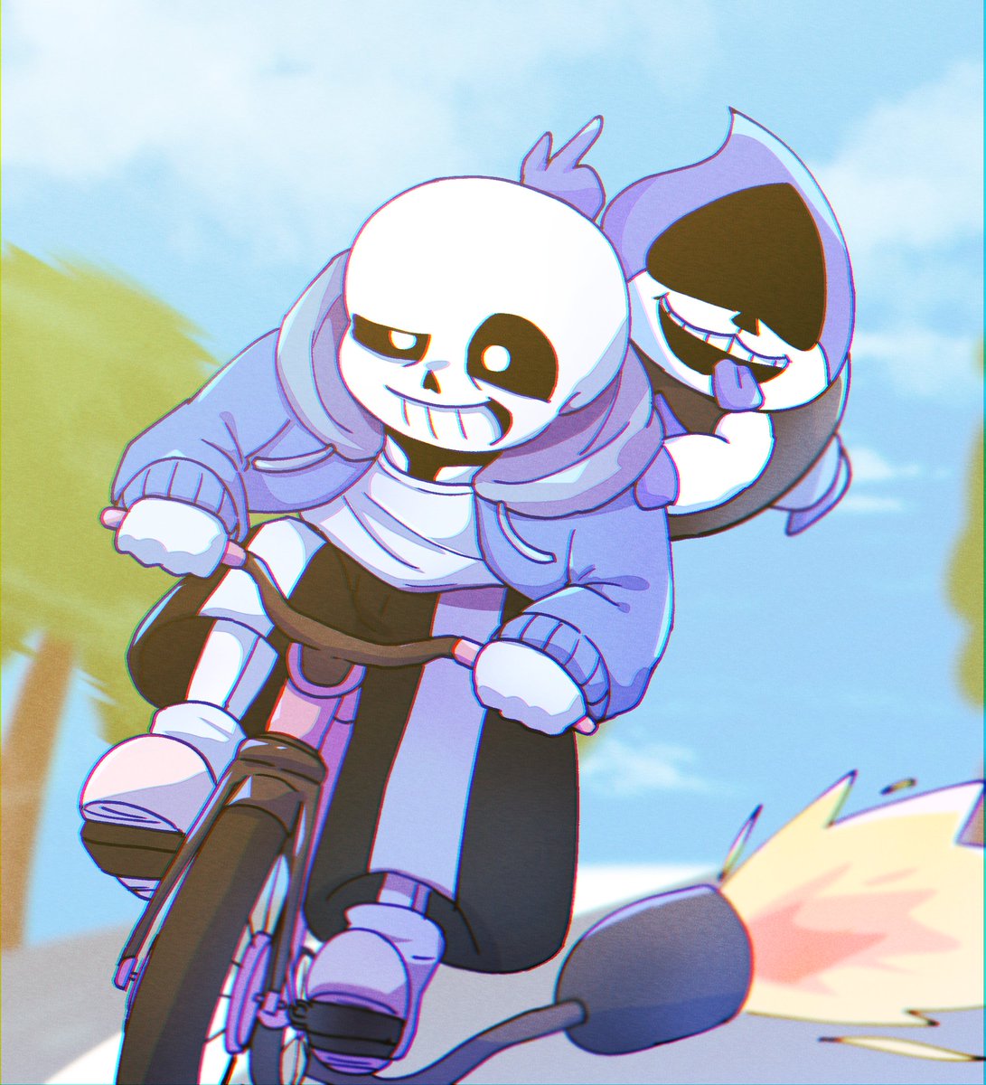 sz5lAt's tweet photo. サンズとランサー
ランサーの自転車に乗るサンズが描きたかっただけ https://t.co/c1u8KUW9AR