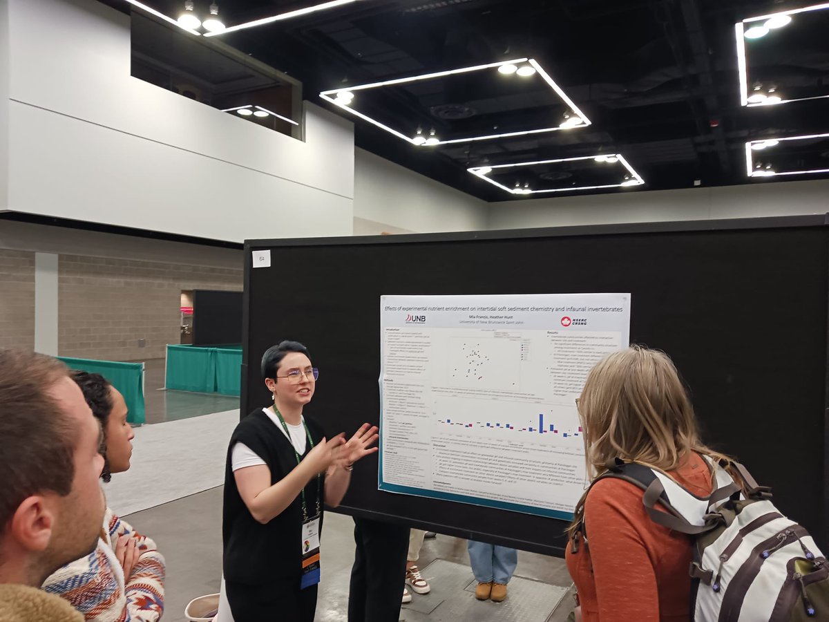 #AtlanticCanada presentations at #CERF2023 
Mia Francis gave insights on the effect of nutrient accumulation in intertidal soft sediment.
Way to go Mia!
🌊
<a href="/CERFScience/">Coastal & Estuarine Research Federation (CERF)</a> 
<a href="/UNBSaintJohn/">UNB Saint John</a> <a href="/UNB/">UNB</a>