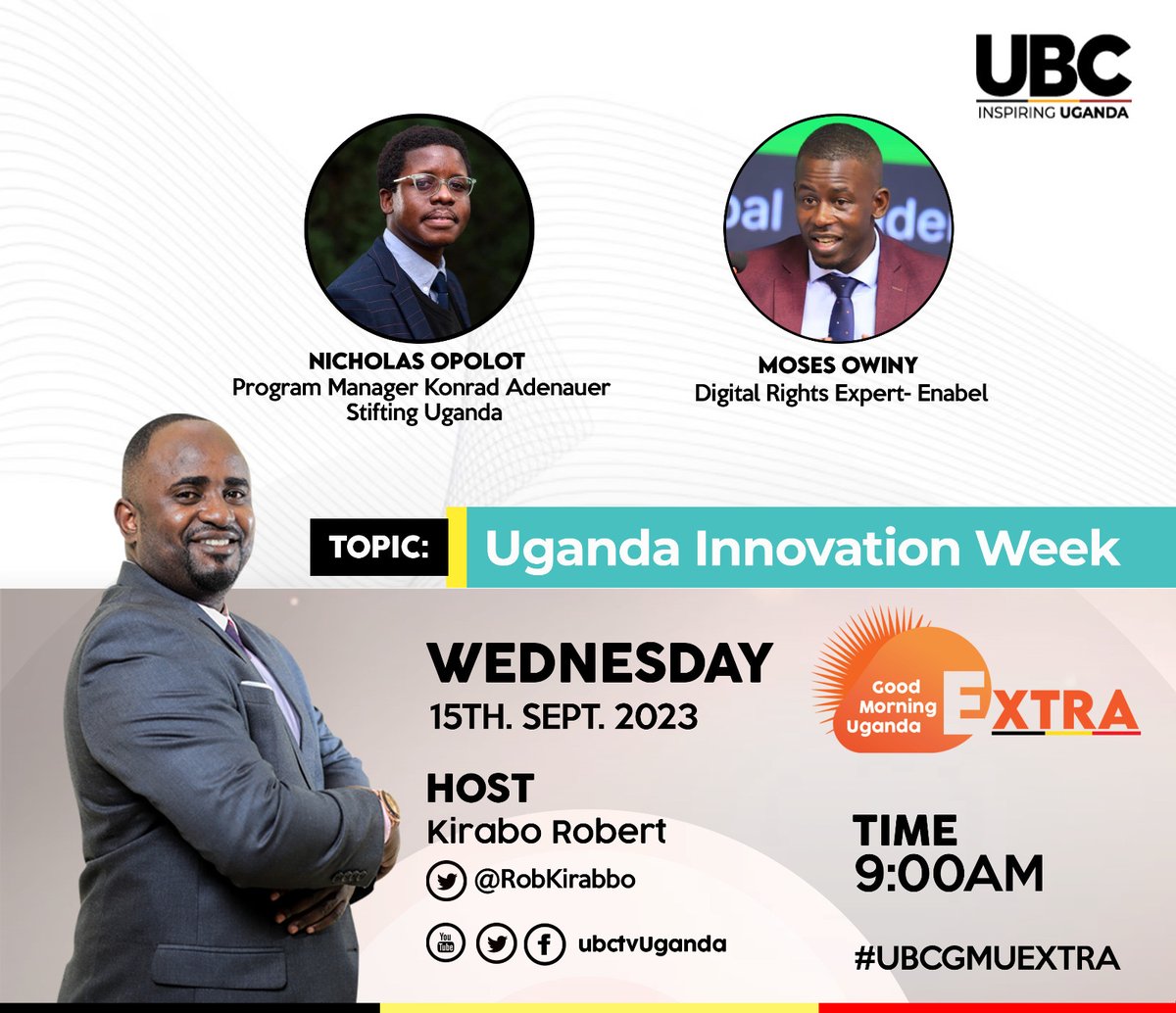 KAS Uganda & S.Sudan (@kasuganda) on Twitter photo Looking forward to an insightful chat on <a href="/ubctvuganda/">UBC UGANDA</a> tomorrow! We shall be discussing the upcoming Uganda Innovation Week 2023 Edition.
<a href="/KasUganda/">KAS Uganda & S.Sudan</a> is committed to breaking barriers, fostering collaboration, and propelling Uganda's startup ecosystem onto the global stage. Looking forward to an insightful chat on <a href="/ubctvuganda/">UBC UGANDA</a> tomorrow! We shall be discussing the upcoming Uganda Innovation Week 2023 Edition.
<a href="/KasUganda/">KAS Uganda & S.Sudan</a> is committed to breaking barriers, fostering collaboration, and propelling Uganda's startup ecosystem onto the global stage.