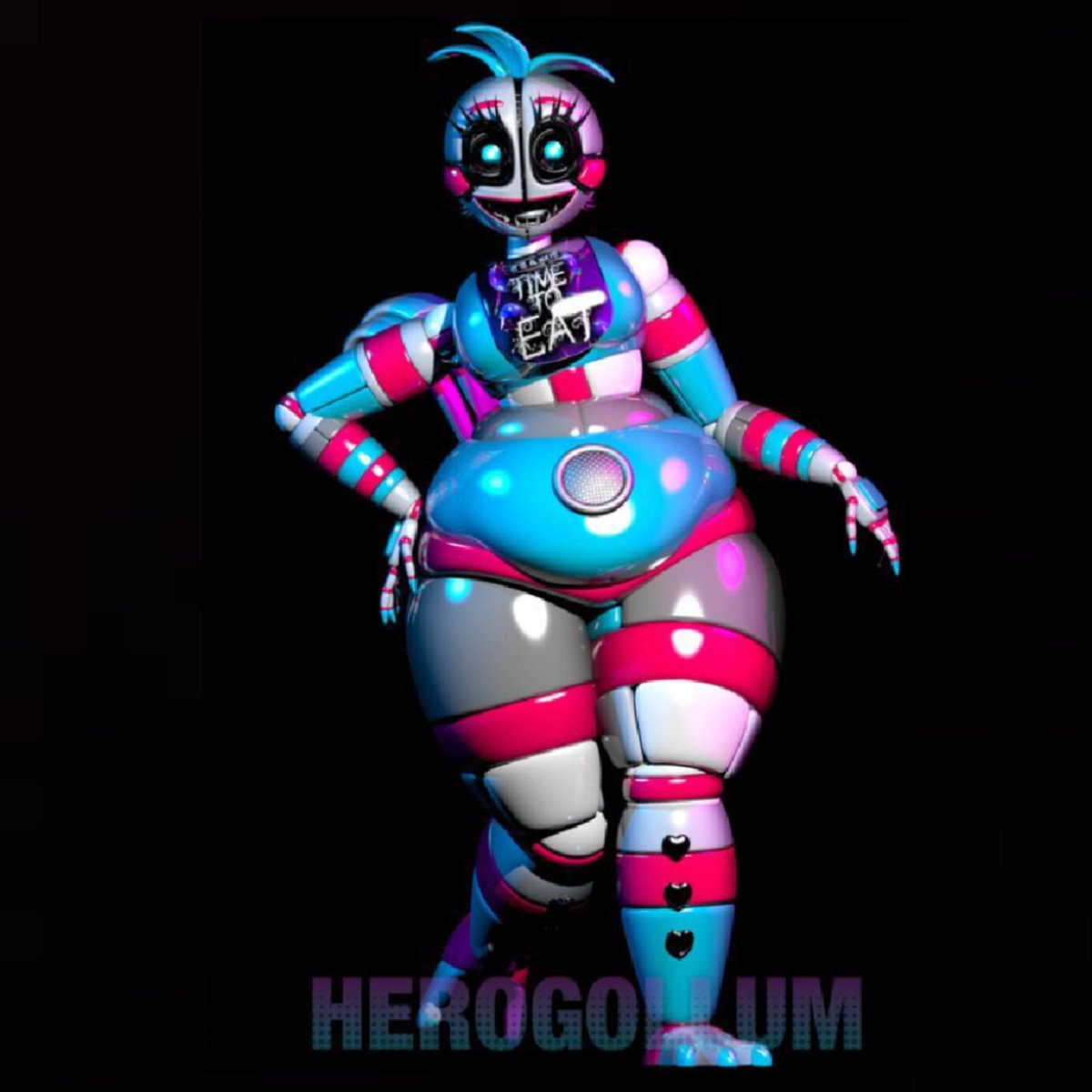 Zeph87 on X: I just remembered a Funtime Chica made by HeroGollum before  the existence of FNAF 6. She's quite a fatass Smash.   / X